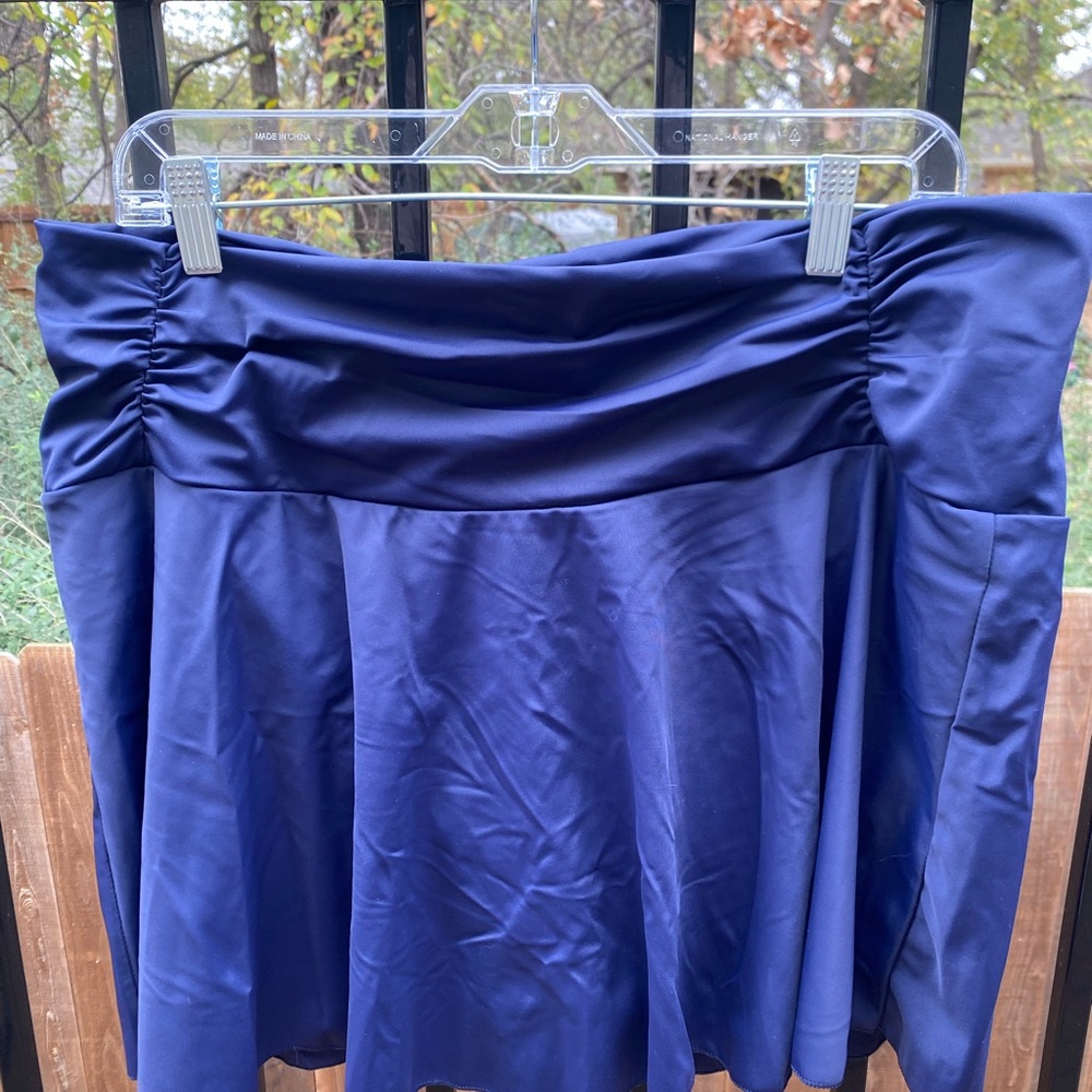 Elegant Navy Blue Women's Swim Skirt